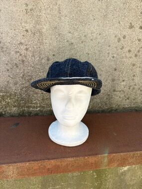 Samurai Jeans Otokogi Hat Cap Made In Japan 15oz Blue One Size Denim Work